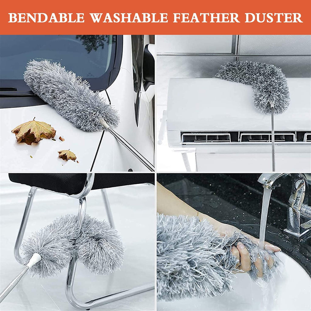 “Extendable Microfiber Duster for Ceiling Fans & High Areas – Telescopic Handle (Up to 100 inches)”