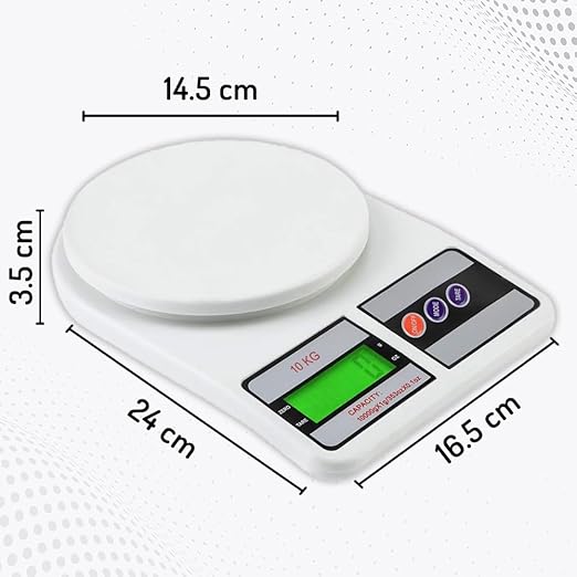 Digital Kitchen Weighing Scale – 10kg Capacity, LCD Display, Precision for Cooking, Baking & Fitnes